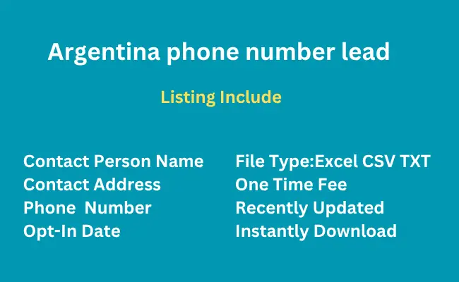 Argentina phone number lead