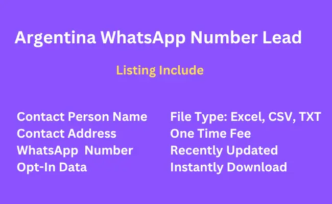 Argentina whatsapp number lead