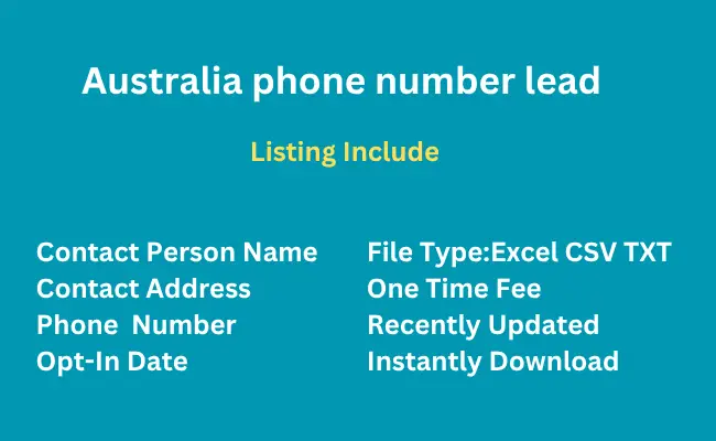 Australia phone number lead