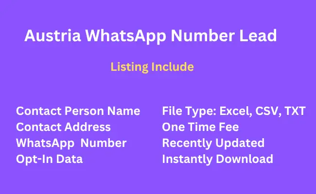 Austria whatsapp number lead