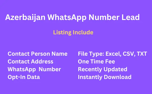 Azerbaijan whatsapp number lead