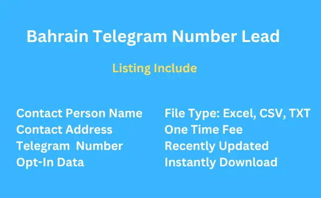 Bahrain telegram number lead