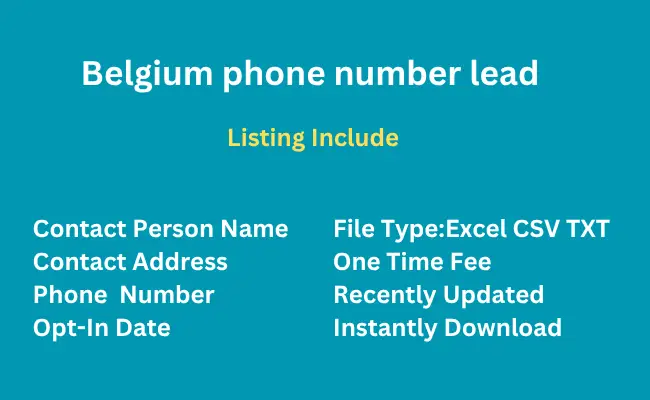Belgium phone number lead