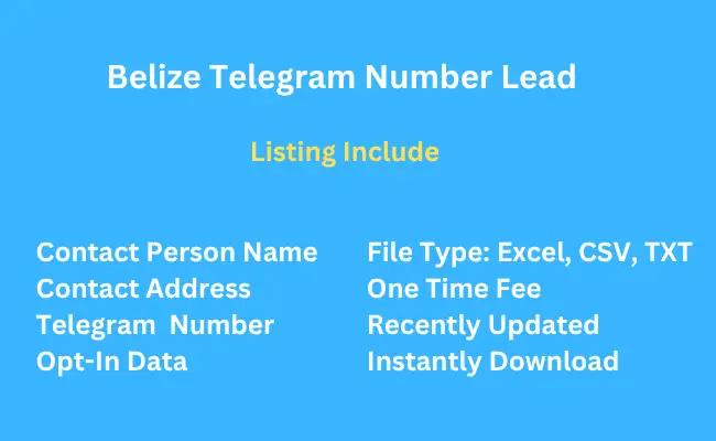 Belize telegram number lead