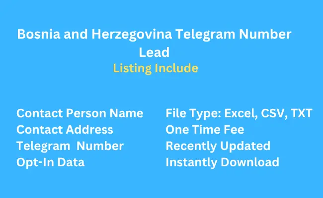 Bosnia and Herzegovina telegram number lead