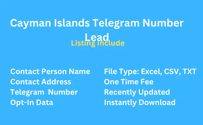 Cayman Islands telegram number lead