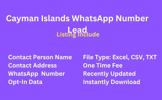 Cayman Islands whatsapp number lead