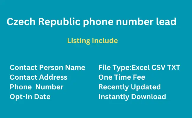 Czech Republic phone number lead