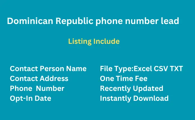 Dominican Republic phone number lead