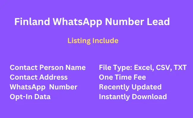 Finland whatsapp number lead