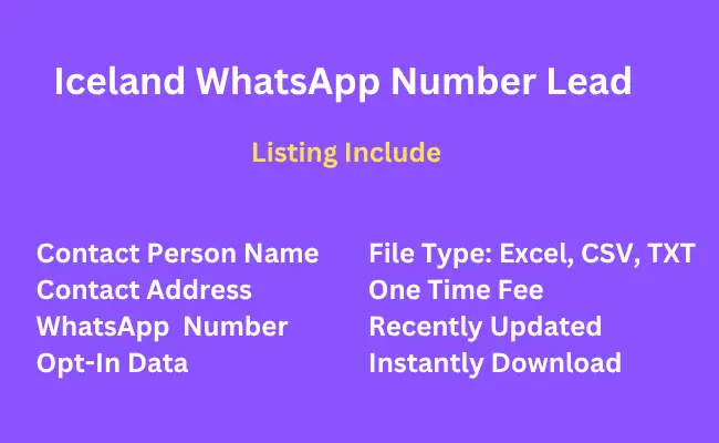 Iceland whatsapp number lead