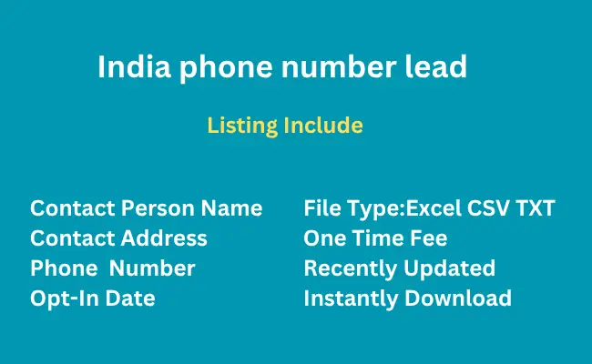 India phone number lead