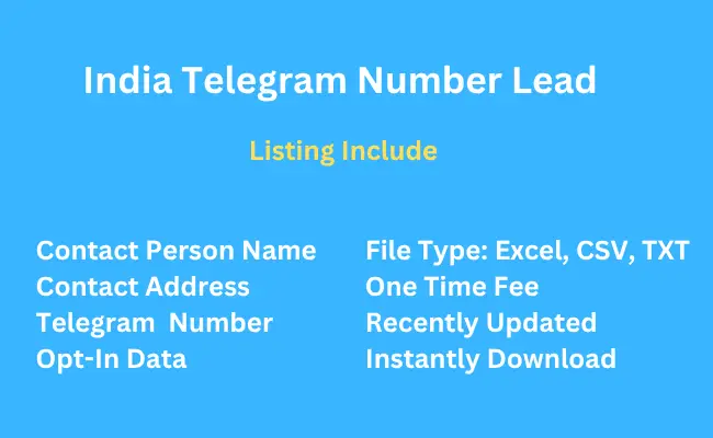 India telegram number lead