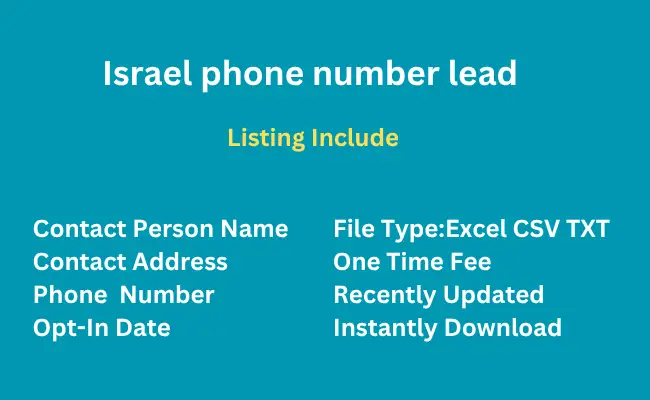 Israel phone number lead