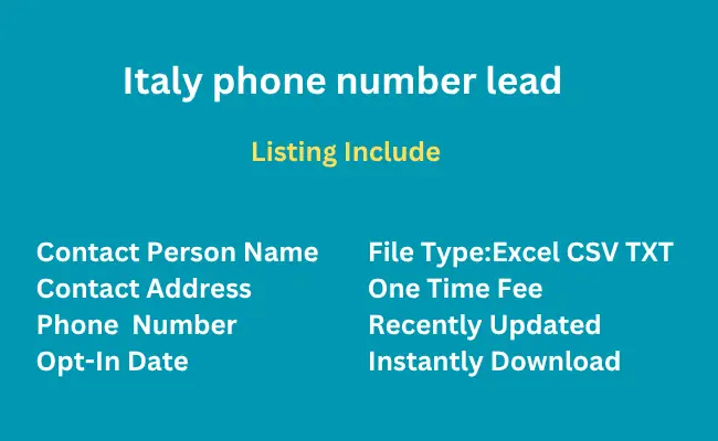 Italy phone number lead