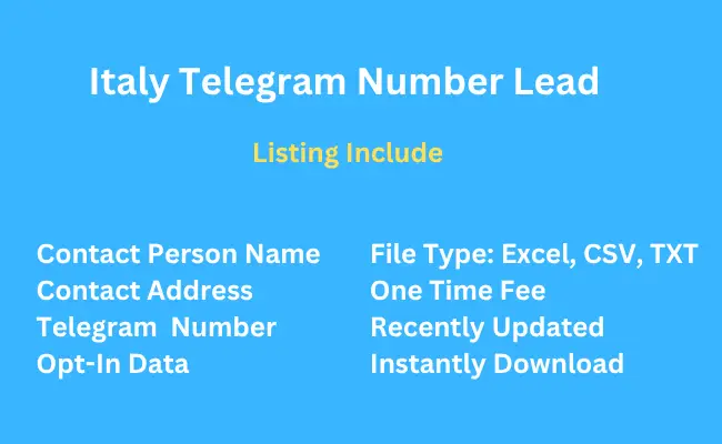 Italy telegram number lead
