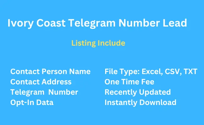 Ivory Coast telegram number lead
