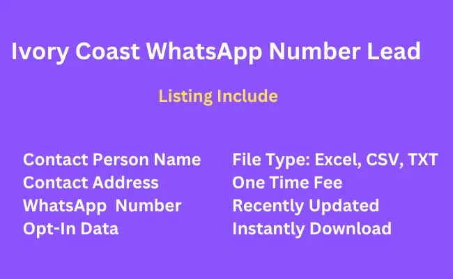 Ivory Coast whatsapp number lead