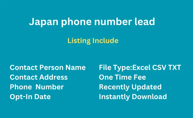 Japan phone number lead