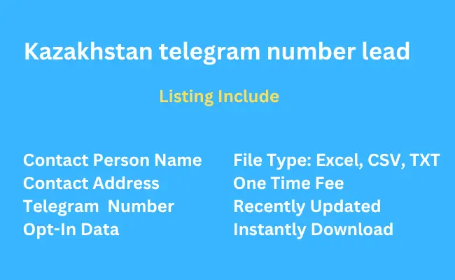 Kazakhstan telegram number lead
