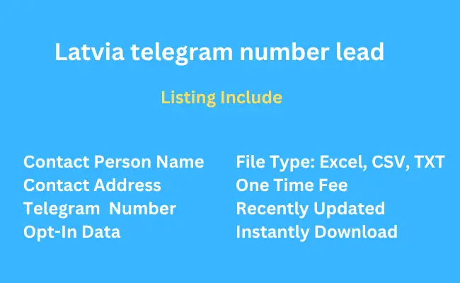 Latvia telegram number lead