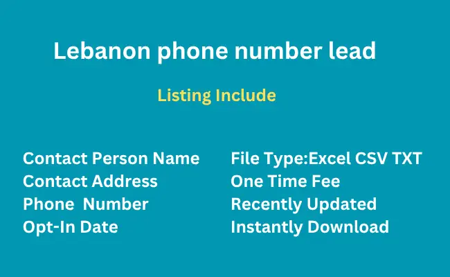 Lebanon phone number lead