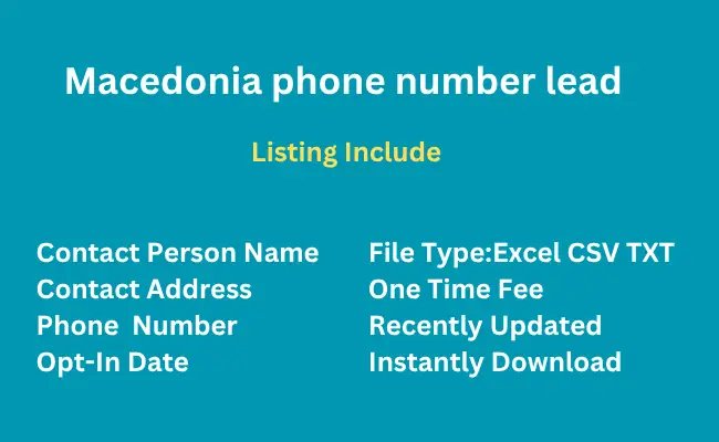 Macedonia phone number lead
