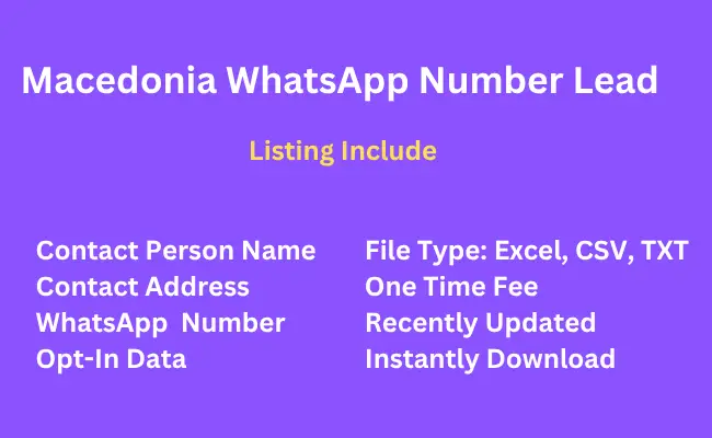 Macedonia whatsapp number lead
