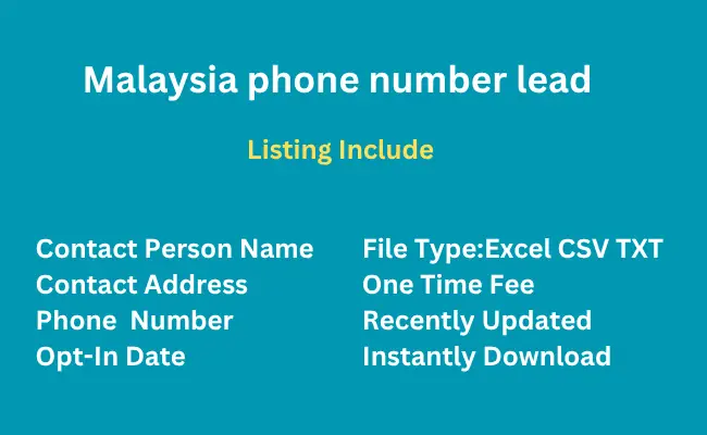 Malaysia phone number lead