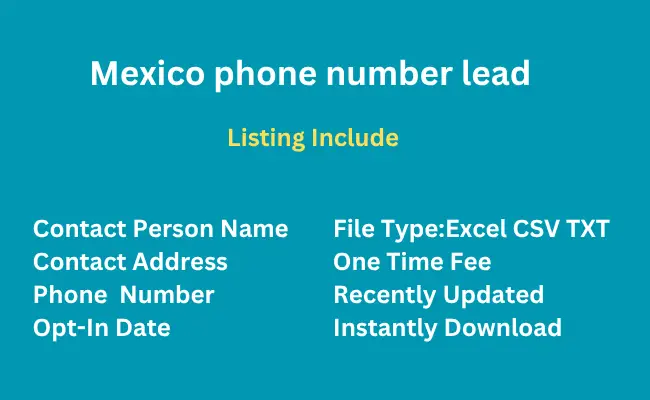 Mexico phone number lead