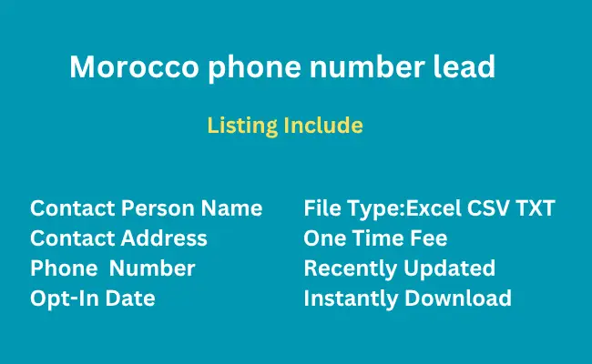 Morocco phone number lead
