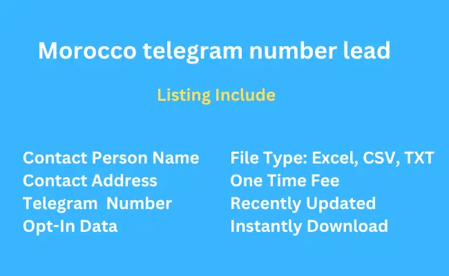 Morocco telegram number lead