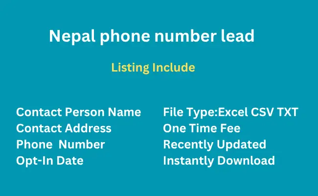 Nepal phone number lead
