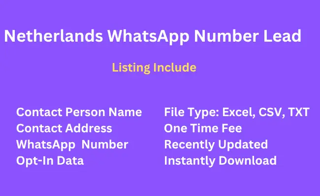 Netherlands whatsapp number lead