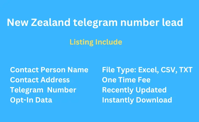 New Zealand telegram number lead