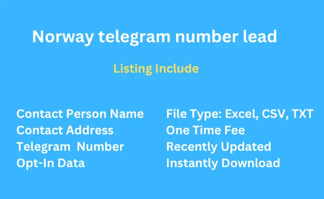 Norway telegram number lead