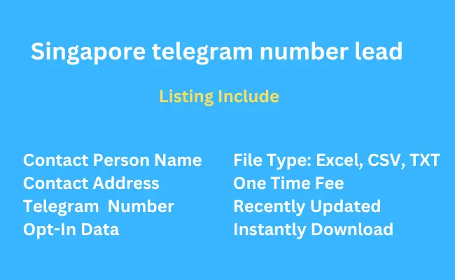 Singapore telegram number lead