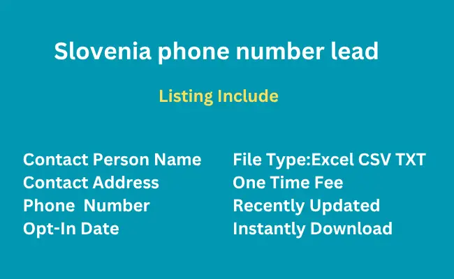 Slovenia phone number lead
