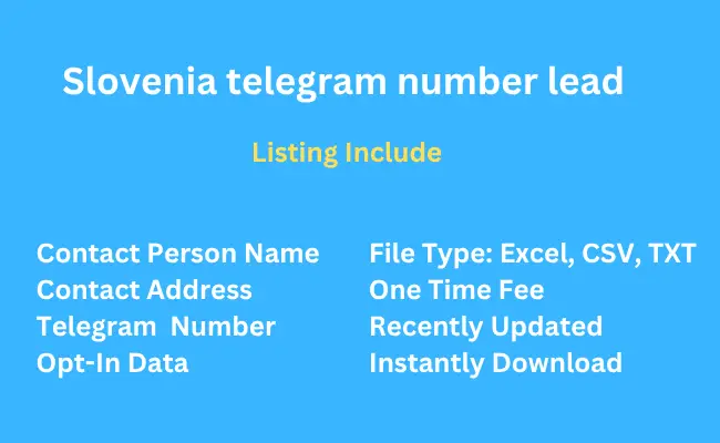 Slovenia telegram number lead