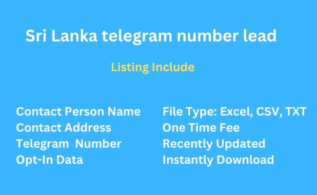 Sri Lanka telegram number lead