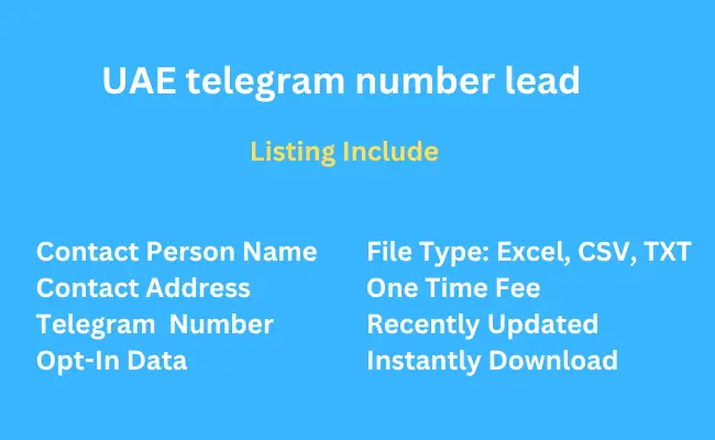UAE telegram number lead