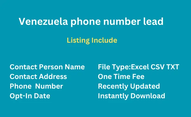 Venezuela phone number lead